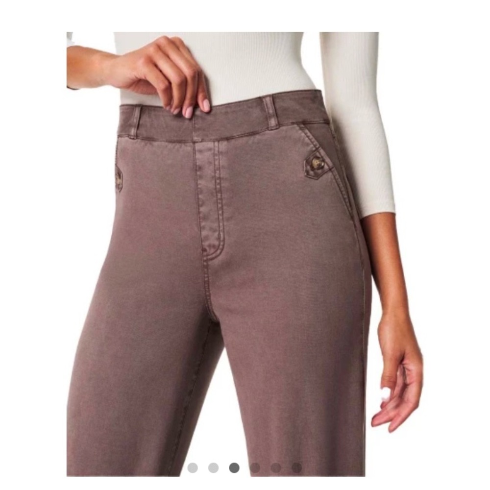 NWT Spanx Stretch Twill Cropped Wide Leg Pant